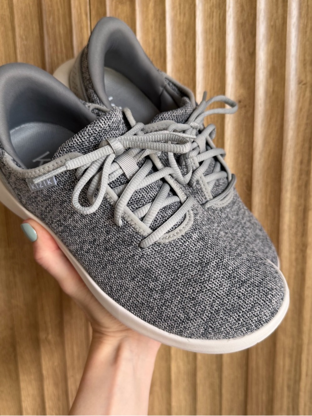 KIZIK Madrid Eco Knit Slip On Shoe Sneakers Heathered Gray - Picture 3 of 9